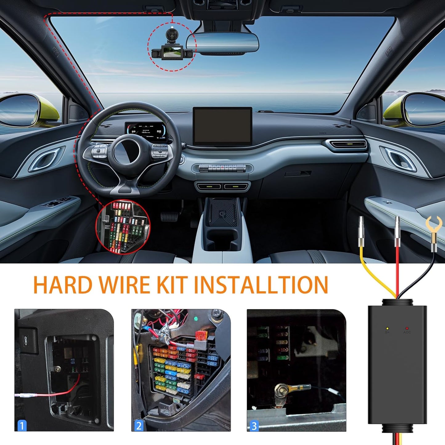 ZMOPO Hardwire Kit for D435 Dash Cam